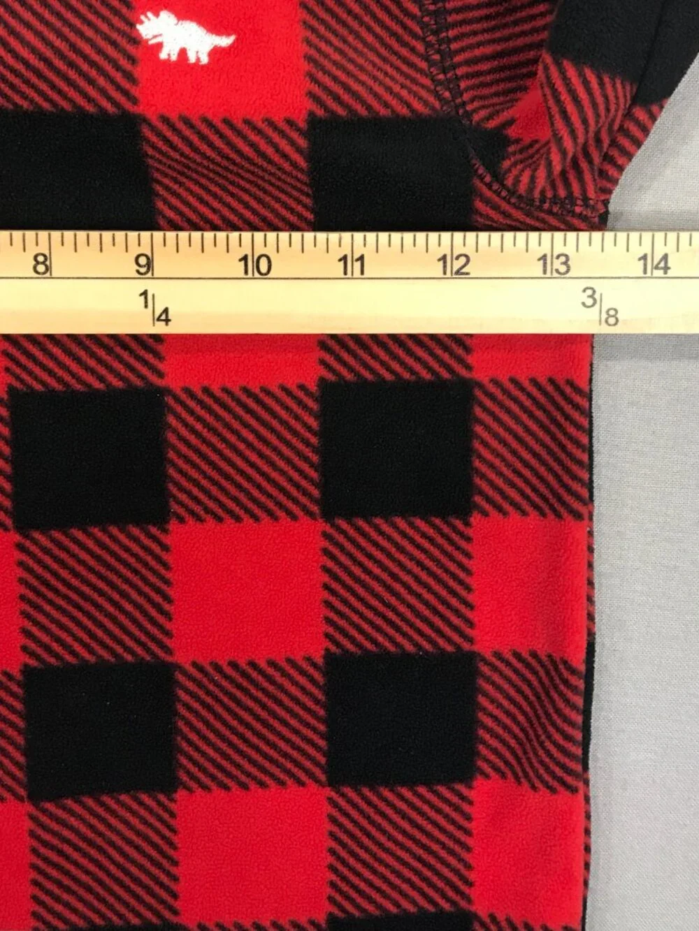 Carter's Sweater Boys 4T Red Black Buffalo Plaid Logo Fleece Pullover Button LS